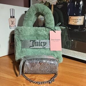 New Juicy Couture Green bag and Silver Mini Bags